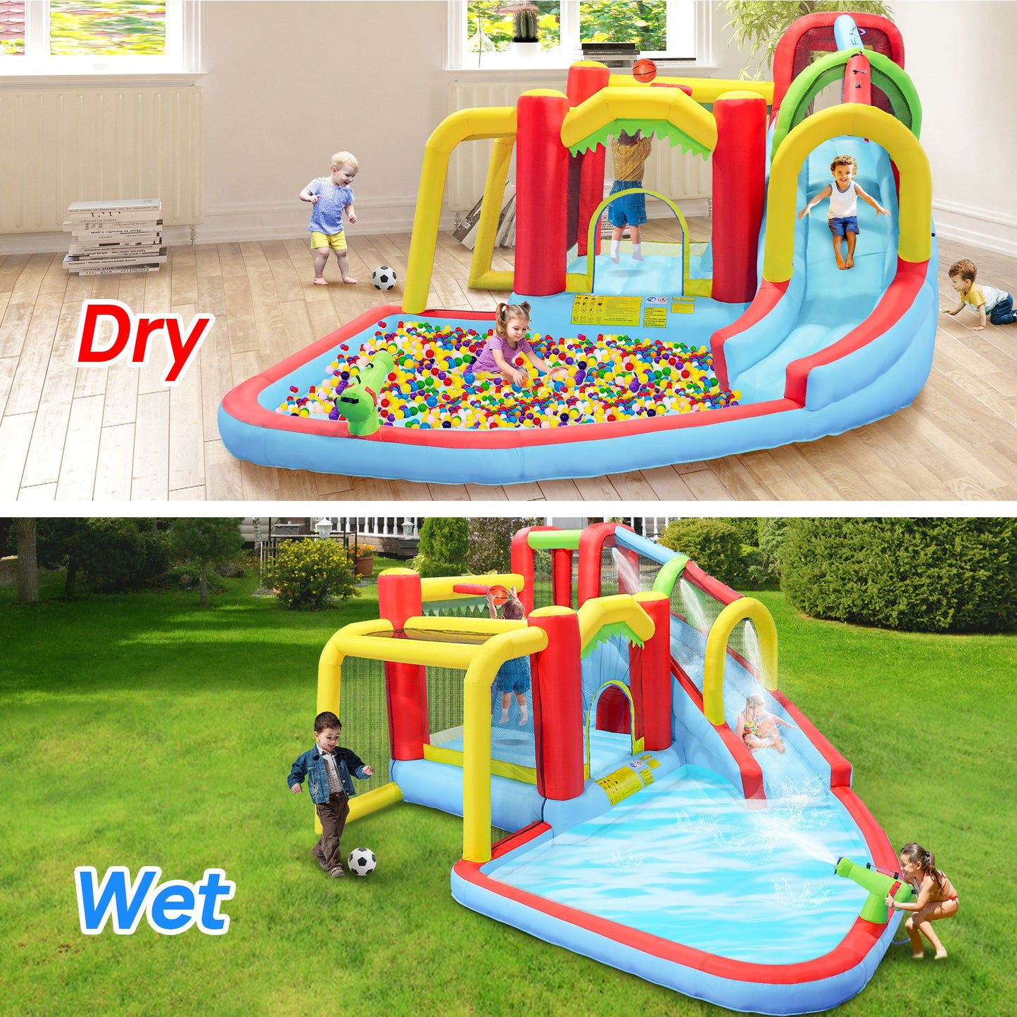 9 in1 Inflatable Slide Water Park Bouncing House