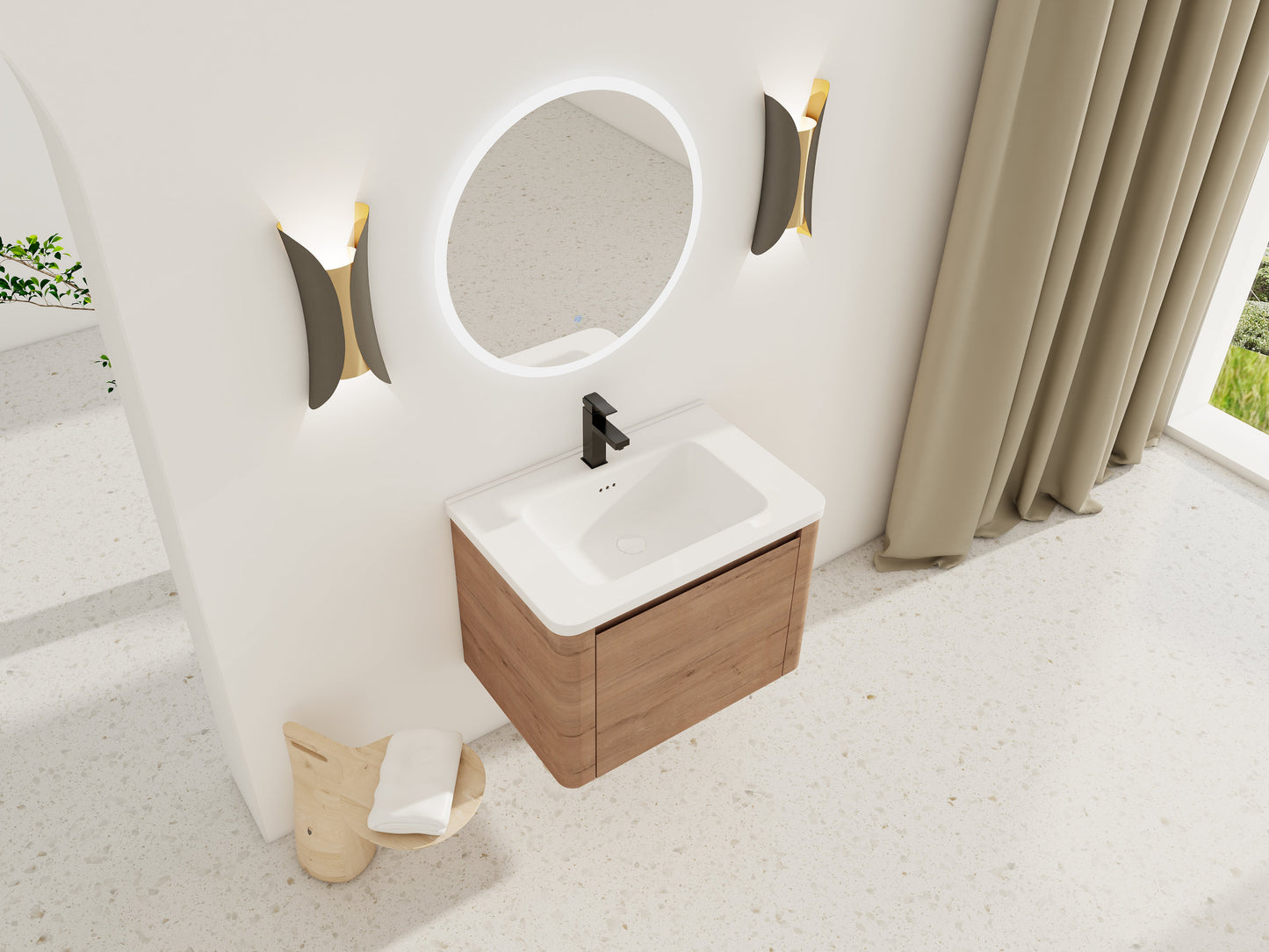 28'' Wall-Mounted Bathroom Vanity
