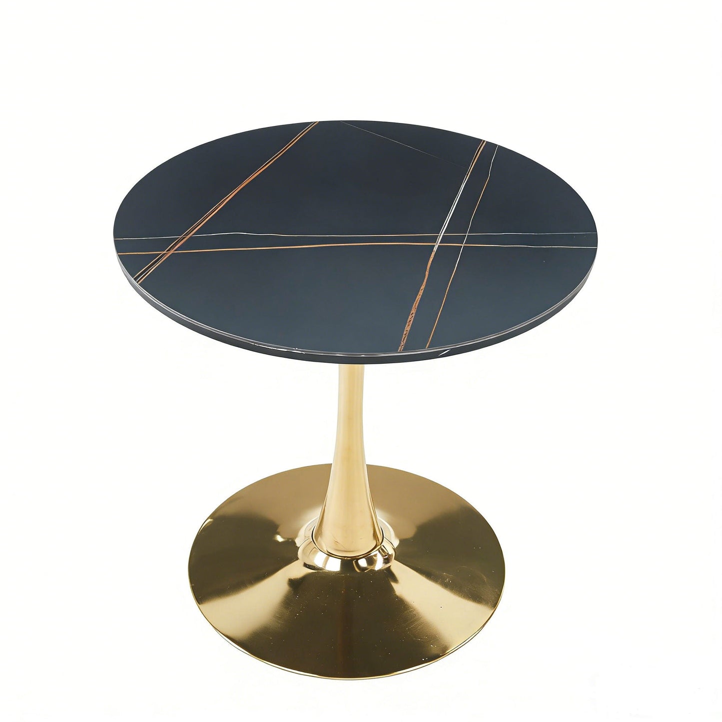 Mid-Century Tulip Table With Round Top and Pedestal Base