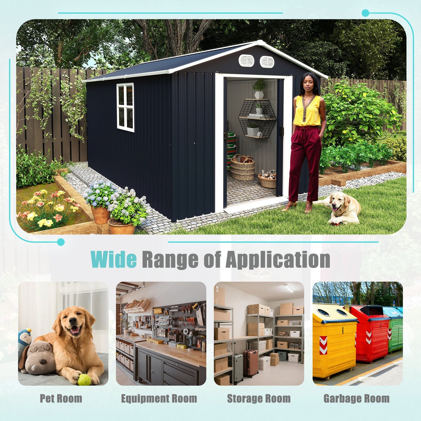 Campcraft 8x12 FT Outdoor Metal Storage Shed