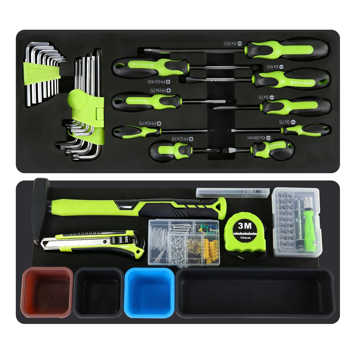 465-Piece Mechanics Tool Set with 3-Drawer Heavy Duty Metal Box