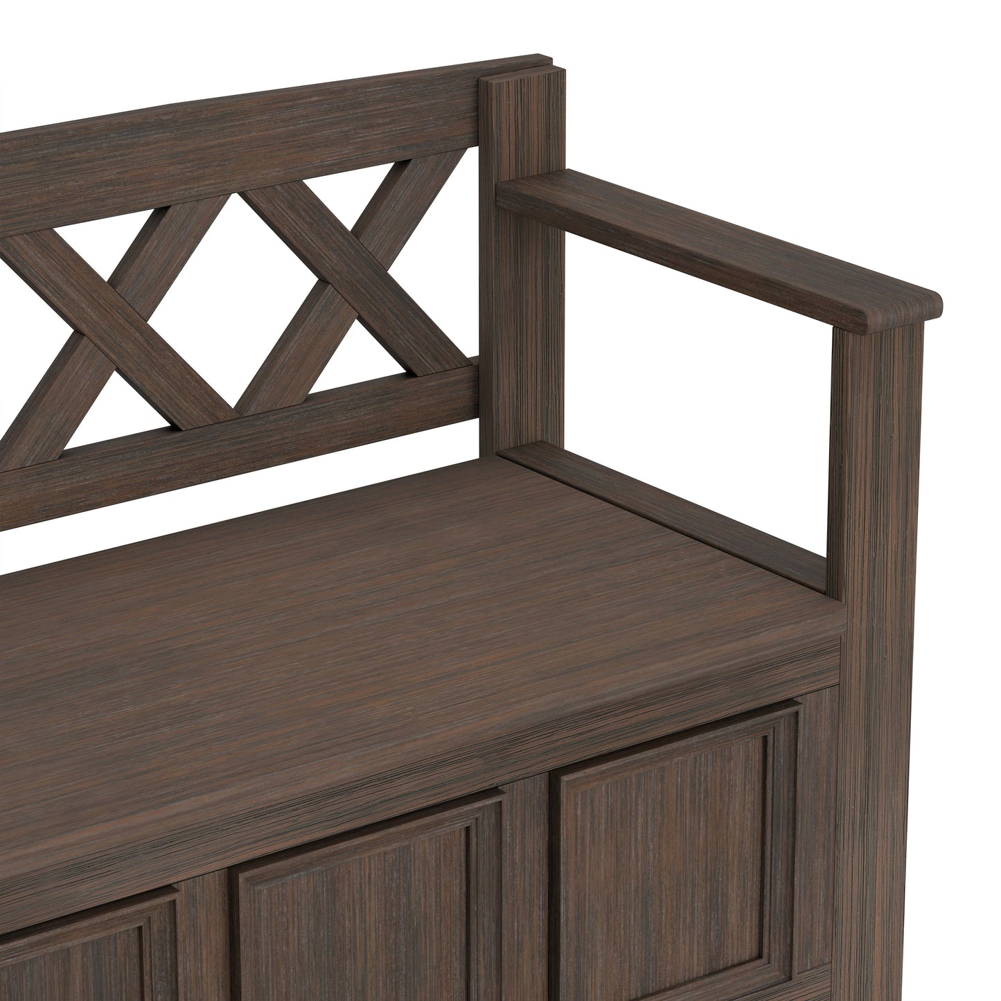 Amherst Solid Wood Entryway Storage Bench in Farmhouse