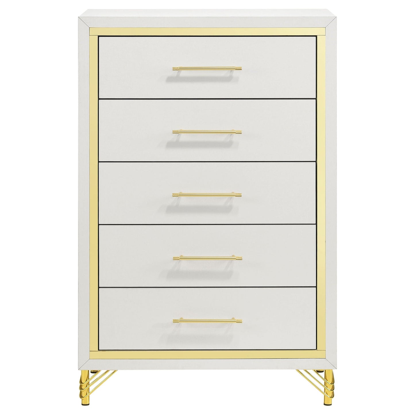 Lucia 5-drawer Bedroom Chest of Drawers White