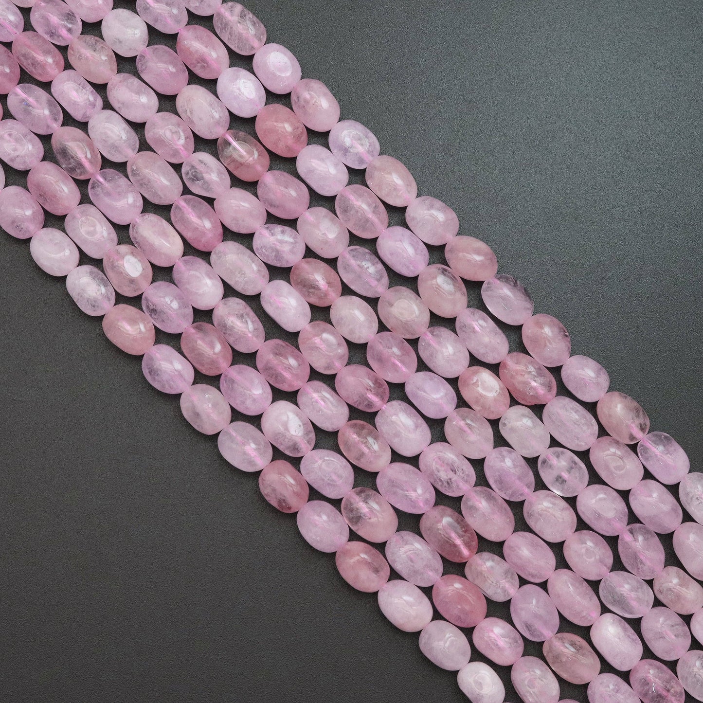 10-11mm Oval Morganite Beads, Sku#U1892