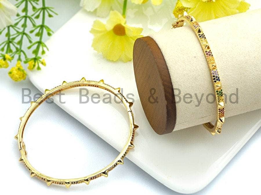 CZ Thin Stud Buckle Bracelet,Sku#X39
