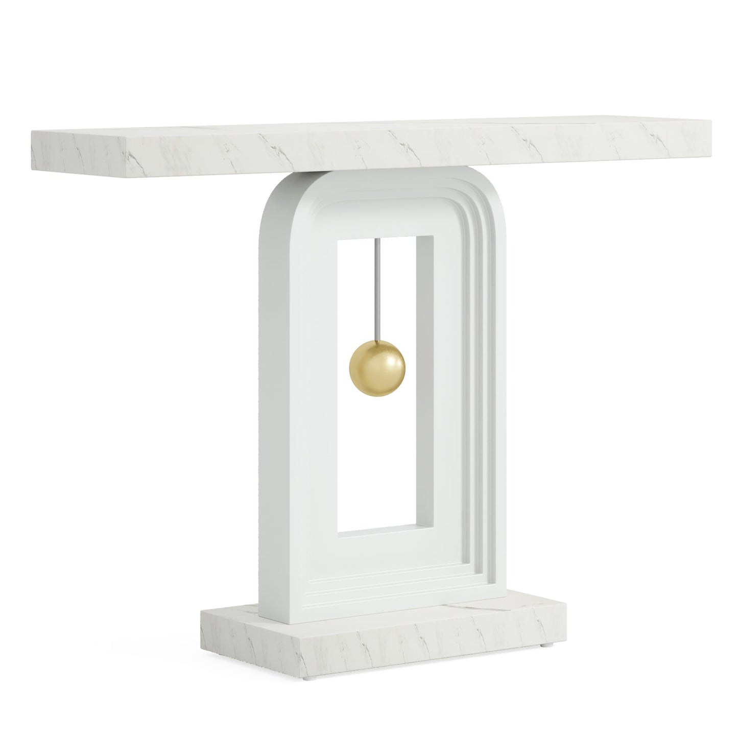 Modern Console Table with Geometric Base