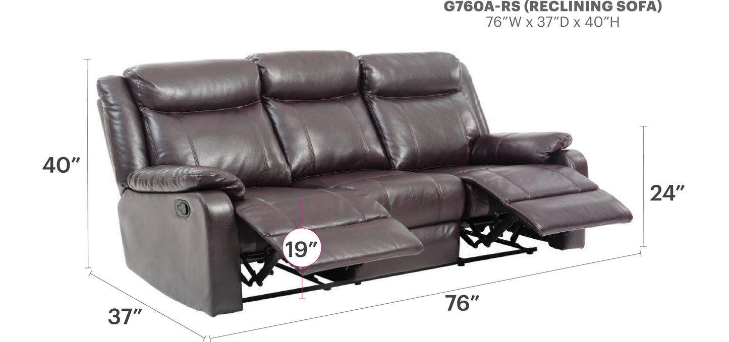 G760A-RS Double Reclining Sofa