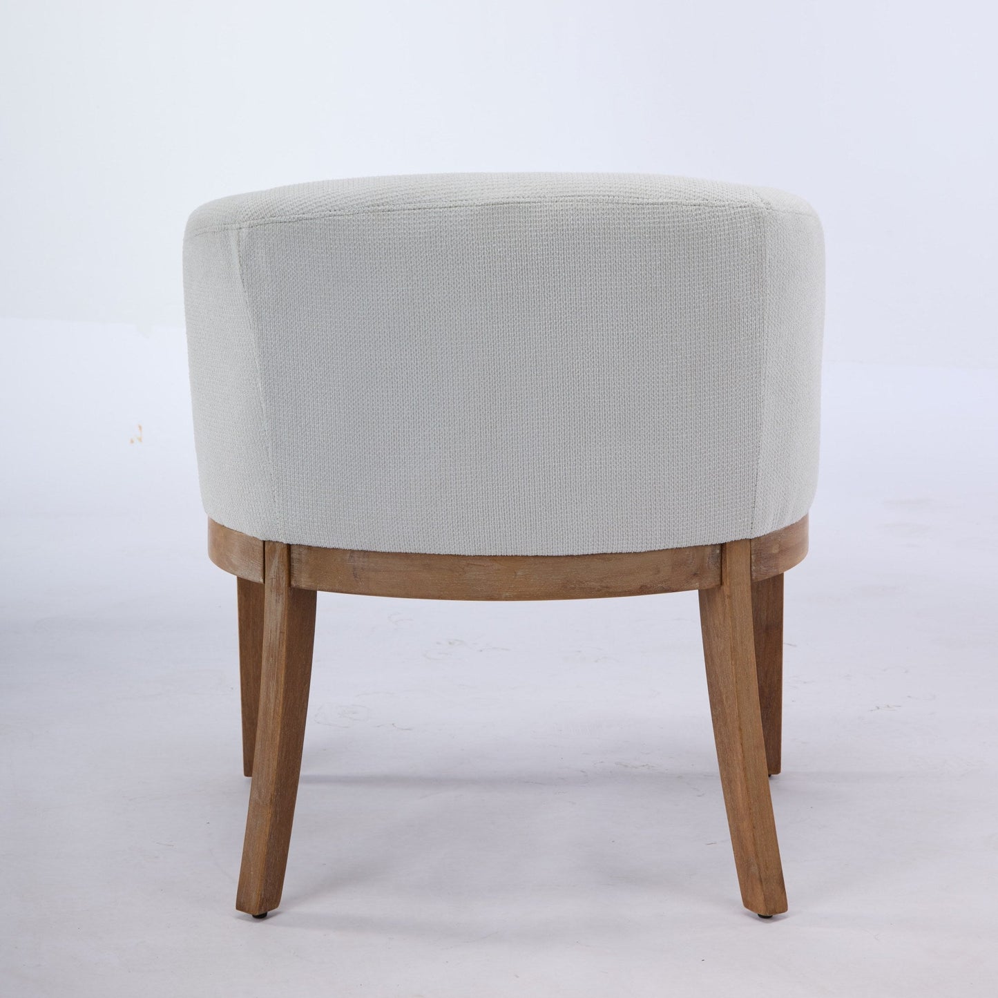 Mid Century Modern Upholstered Barrel Dining Chairs