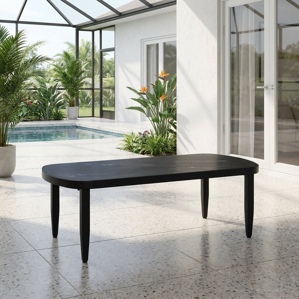 Modern Outdoor Elegance Arc Coffee Table