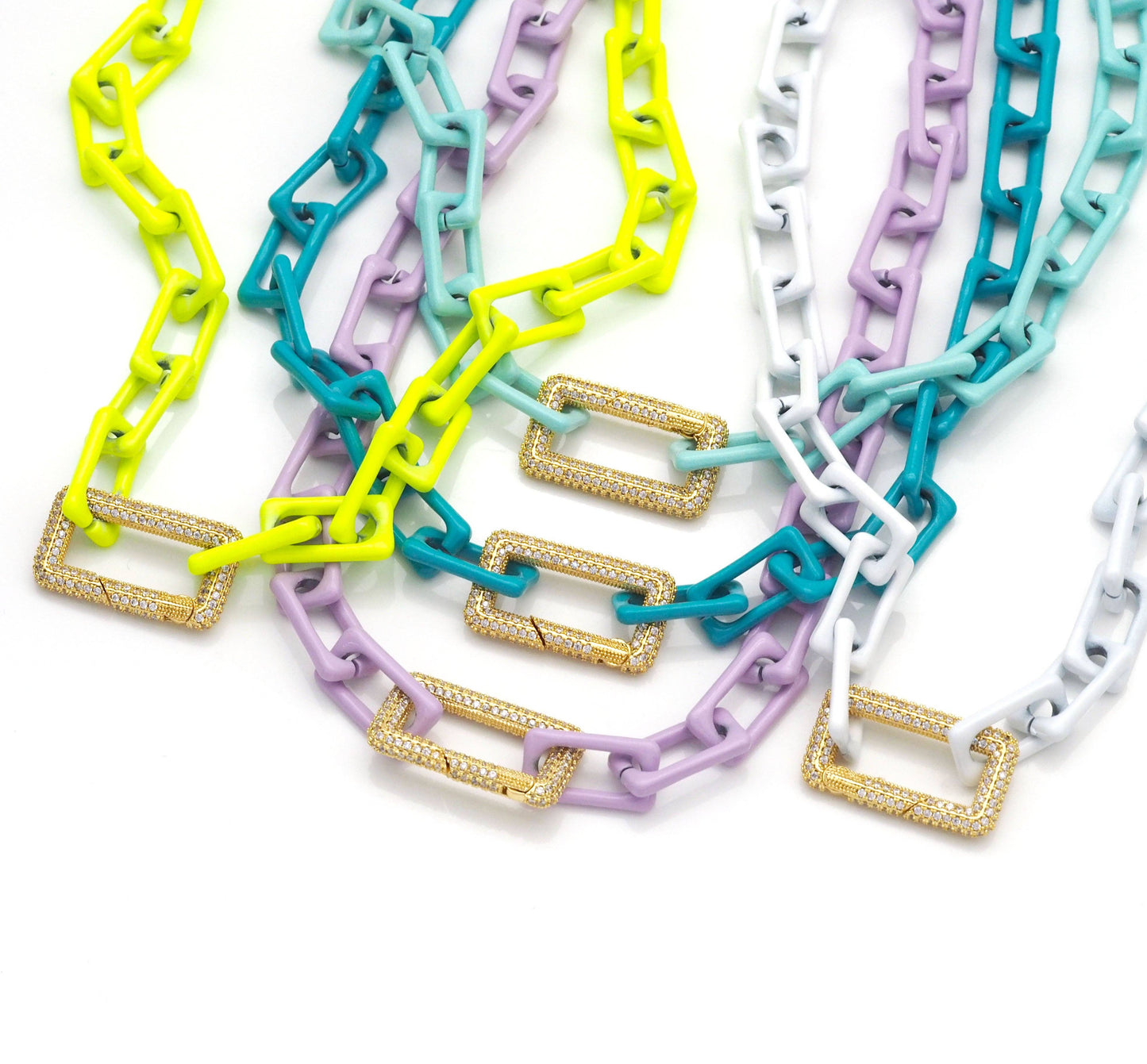 Enamel Statement necklace with Rectangle clasp, sku#EF228
