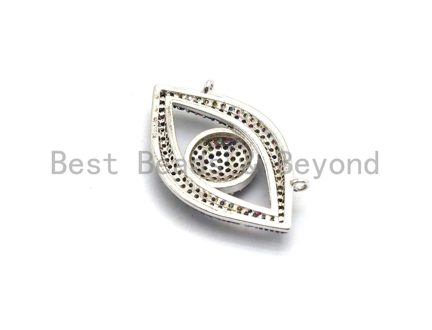 Rainbow CZ Micro Pave Eye Pendant,sku#F676