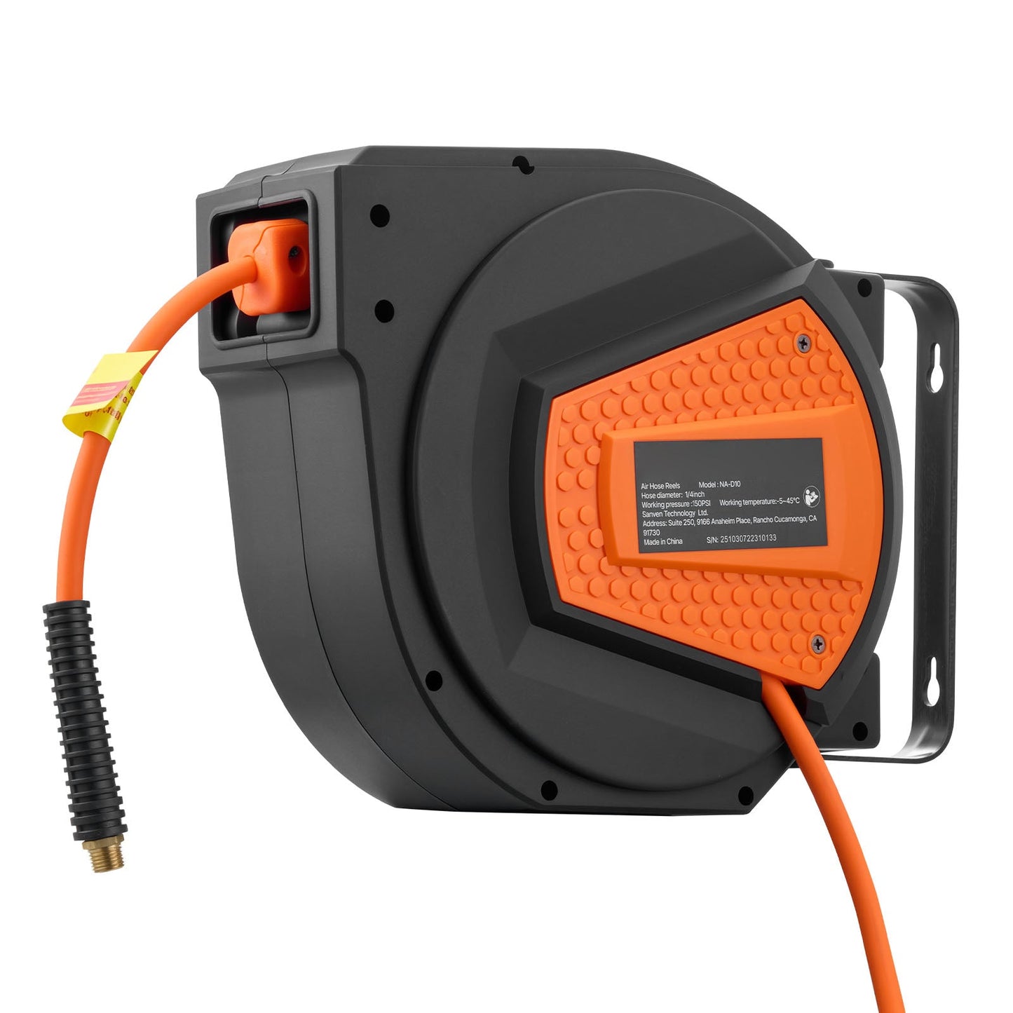 Retractable Air Hose Reel, 1/4 Inch x 50 FT