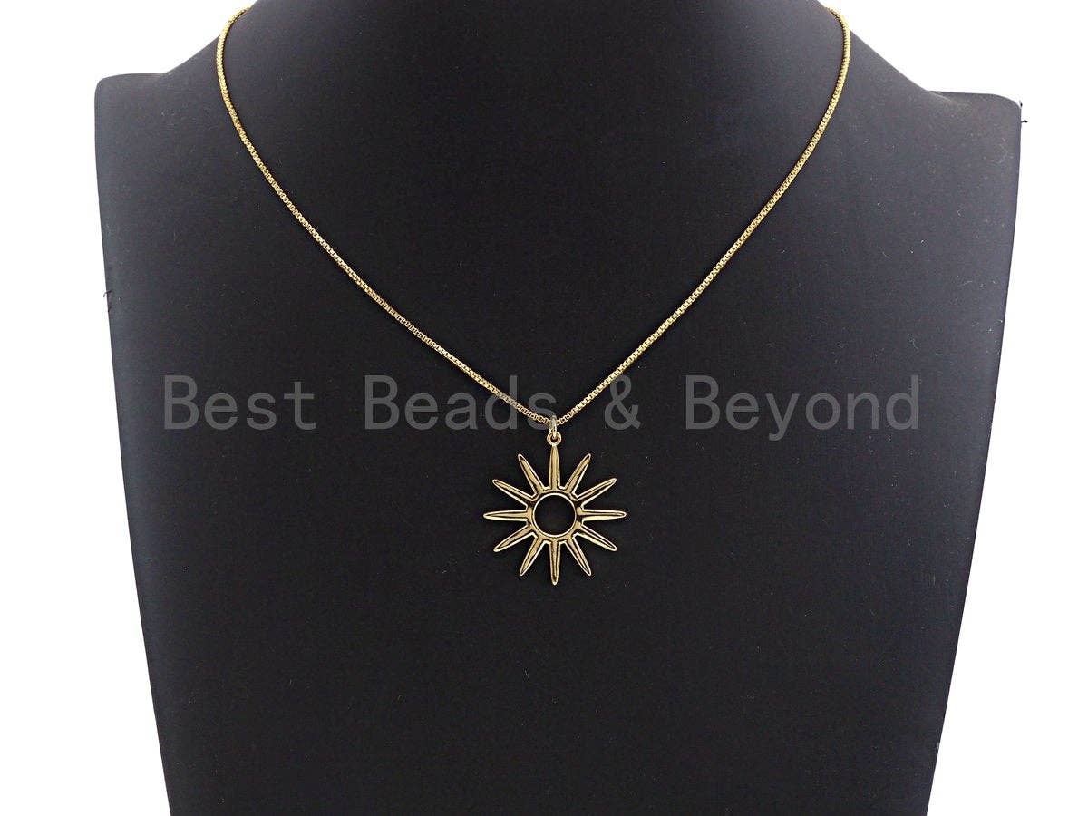 Round Hollow out Sunflower Pendant