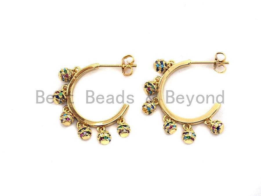 Colorful CZ Cuff Earring, Sku#J104