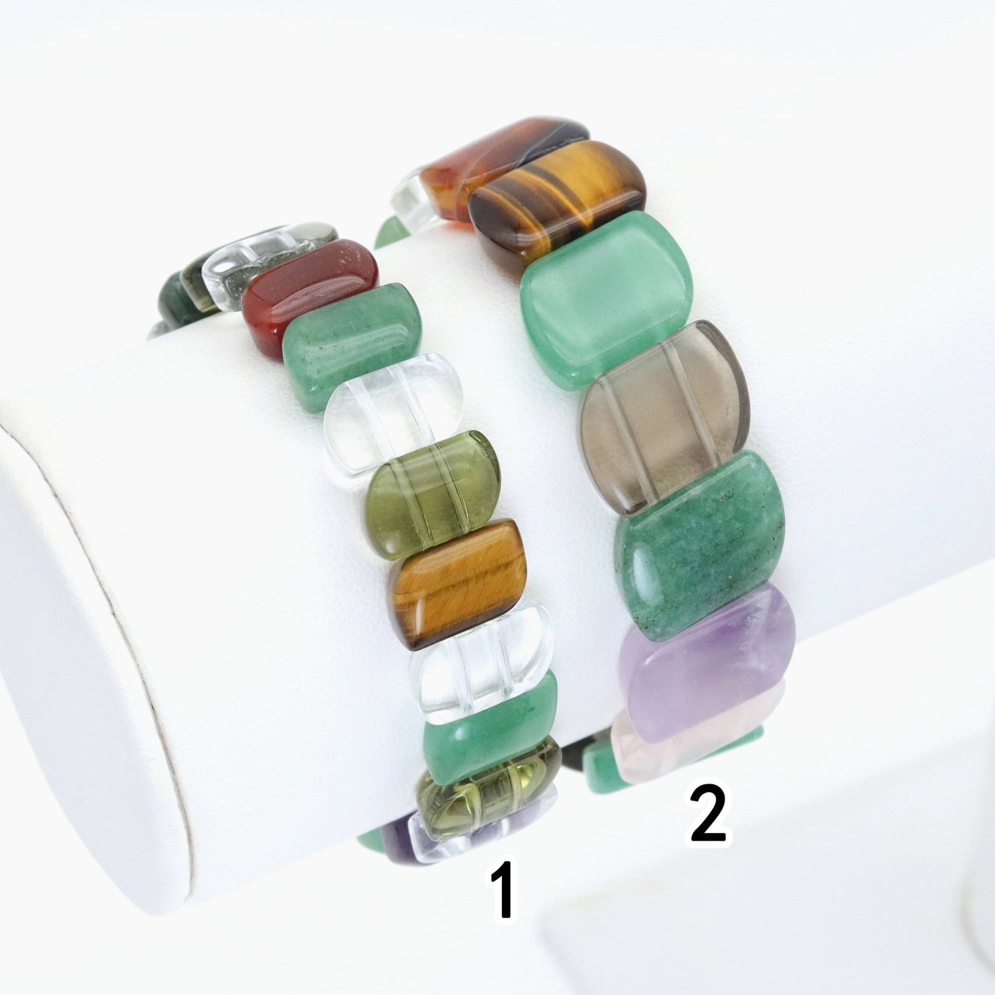 8x14mm/12x17mm Rectangle Stretchy Bracelet, Sku#U1989