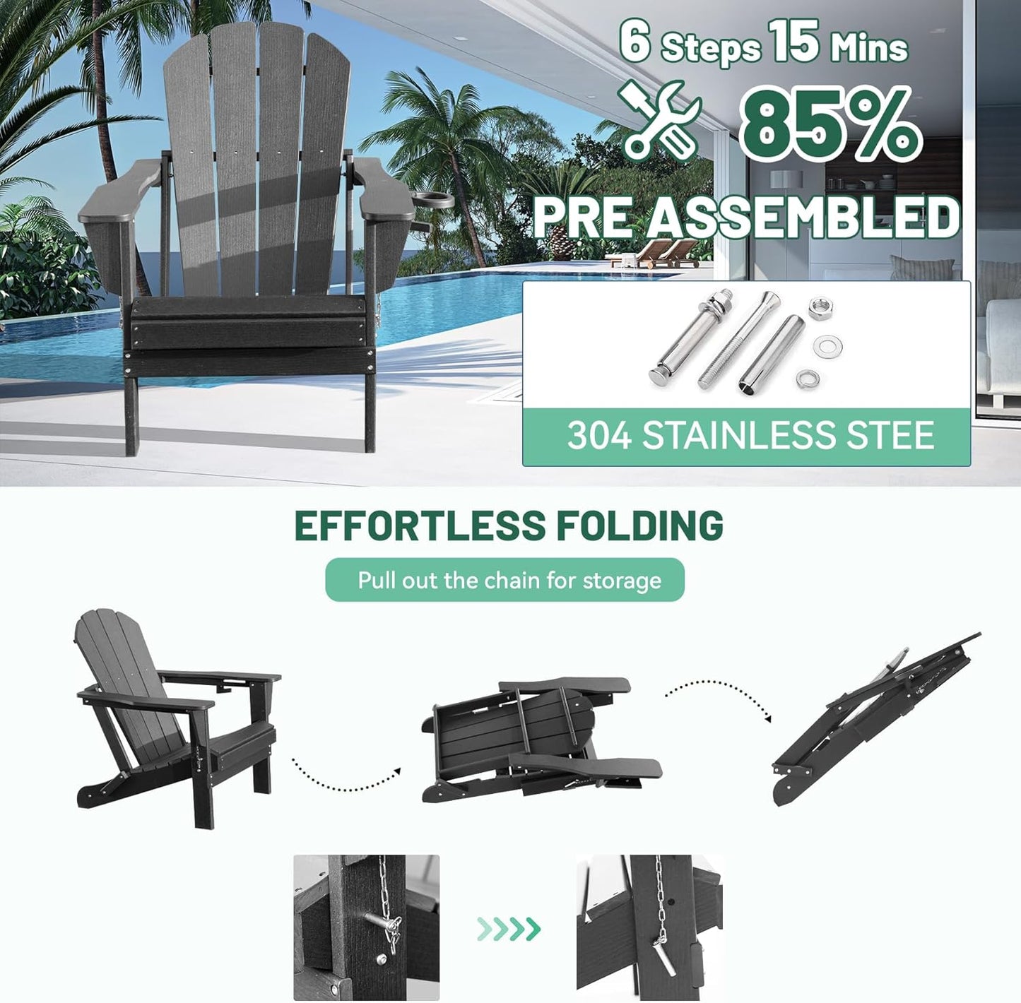 Adirondack Chair - Gray