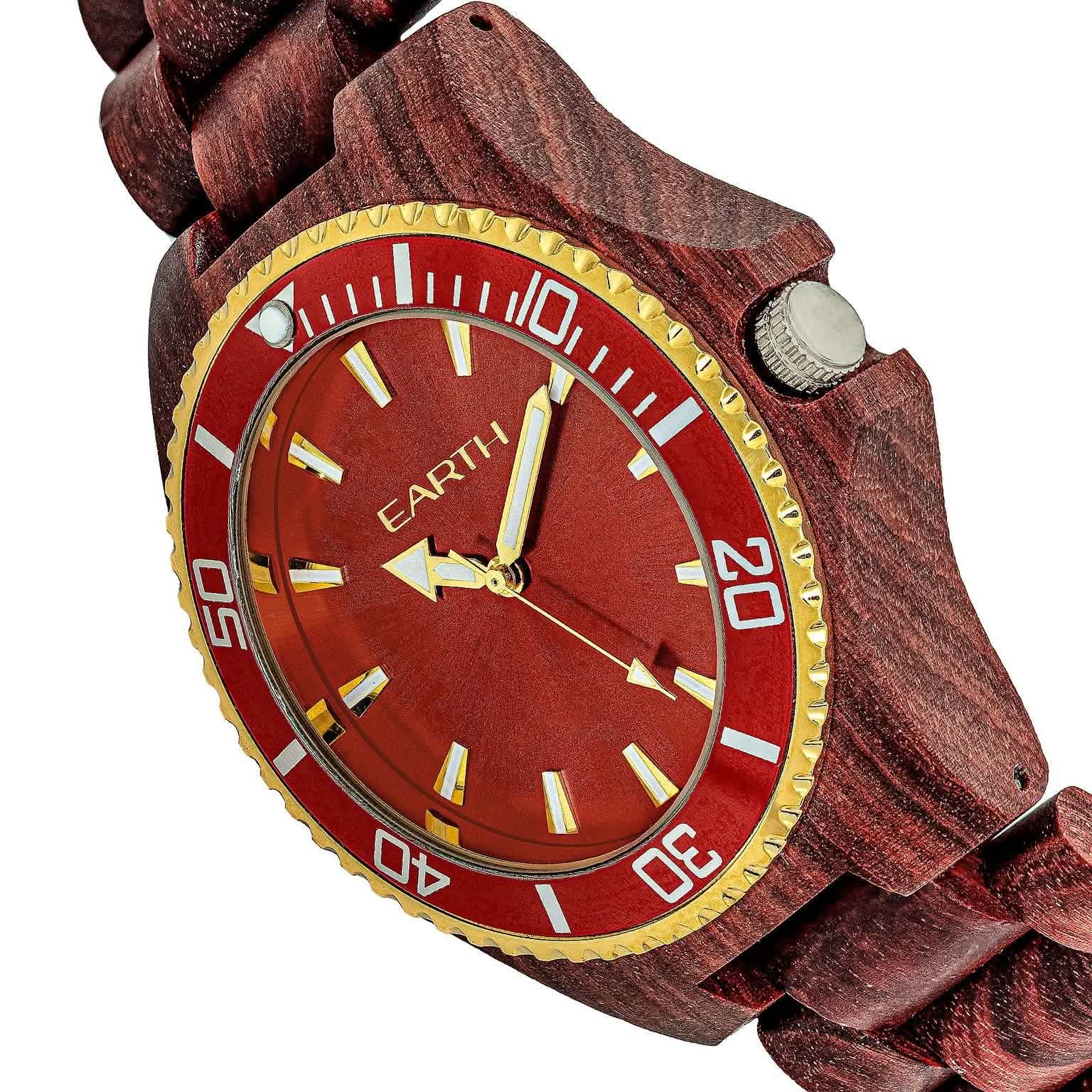 Earth Wood Centurionクォーツエコフレンドリーブレスレットウォッチ
