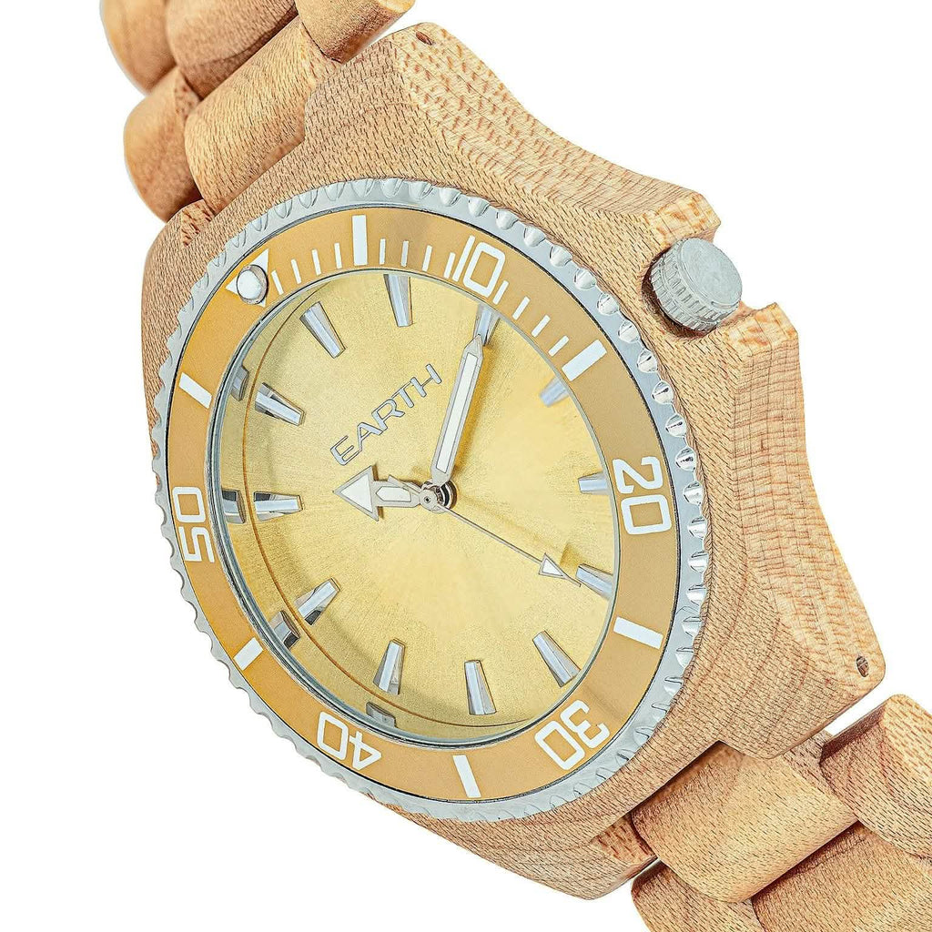 Earth Wood Centurionクォーツエコフレンドリーブレスレットウォッチ