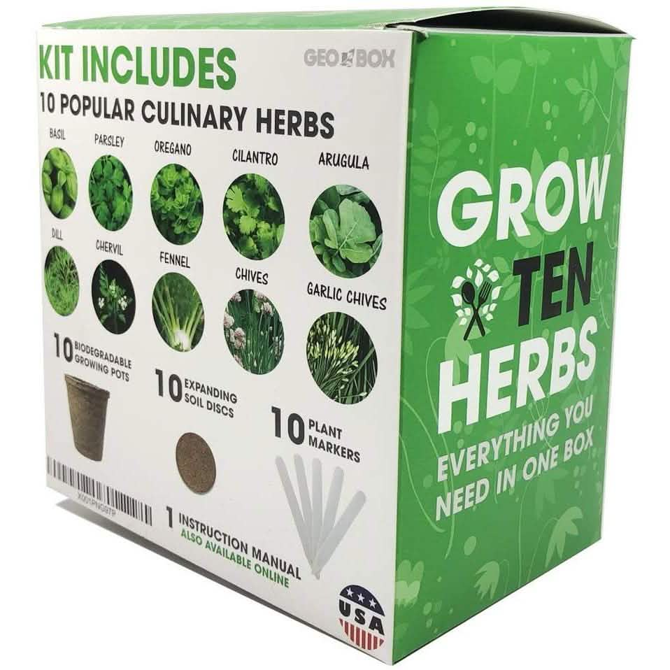 Easily Grow 10 Culinary Herb Garden Kit
