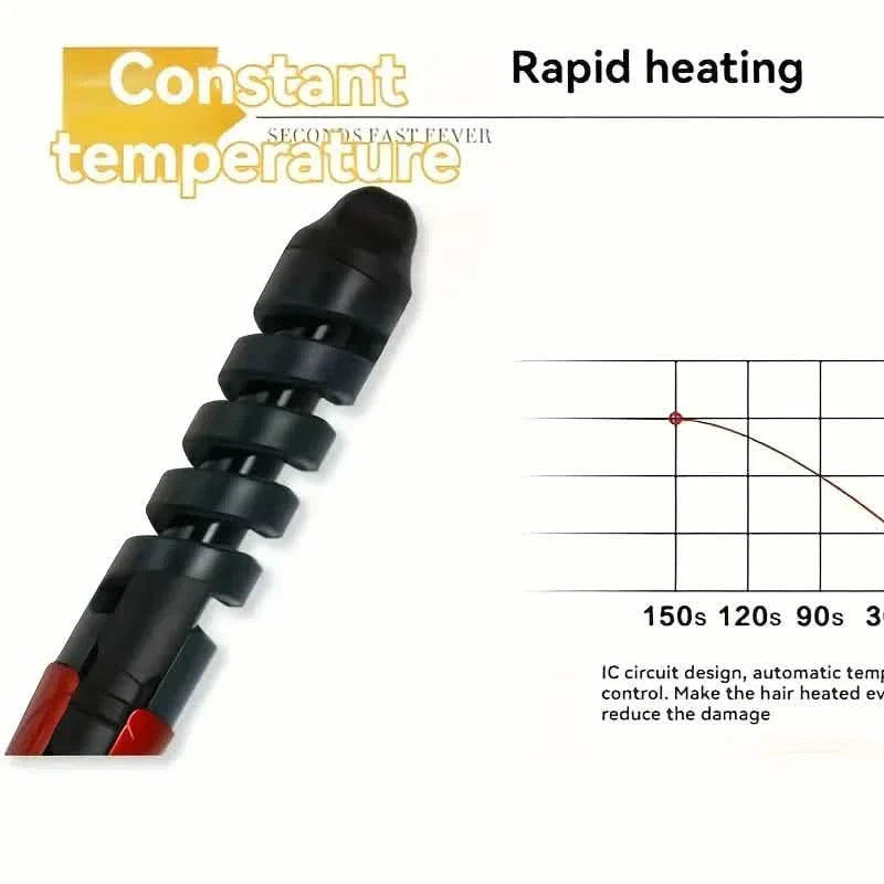 Easy-to-Use Spiral Hair Curler - Anti-Scald, Wave & Curl Maker