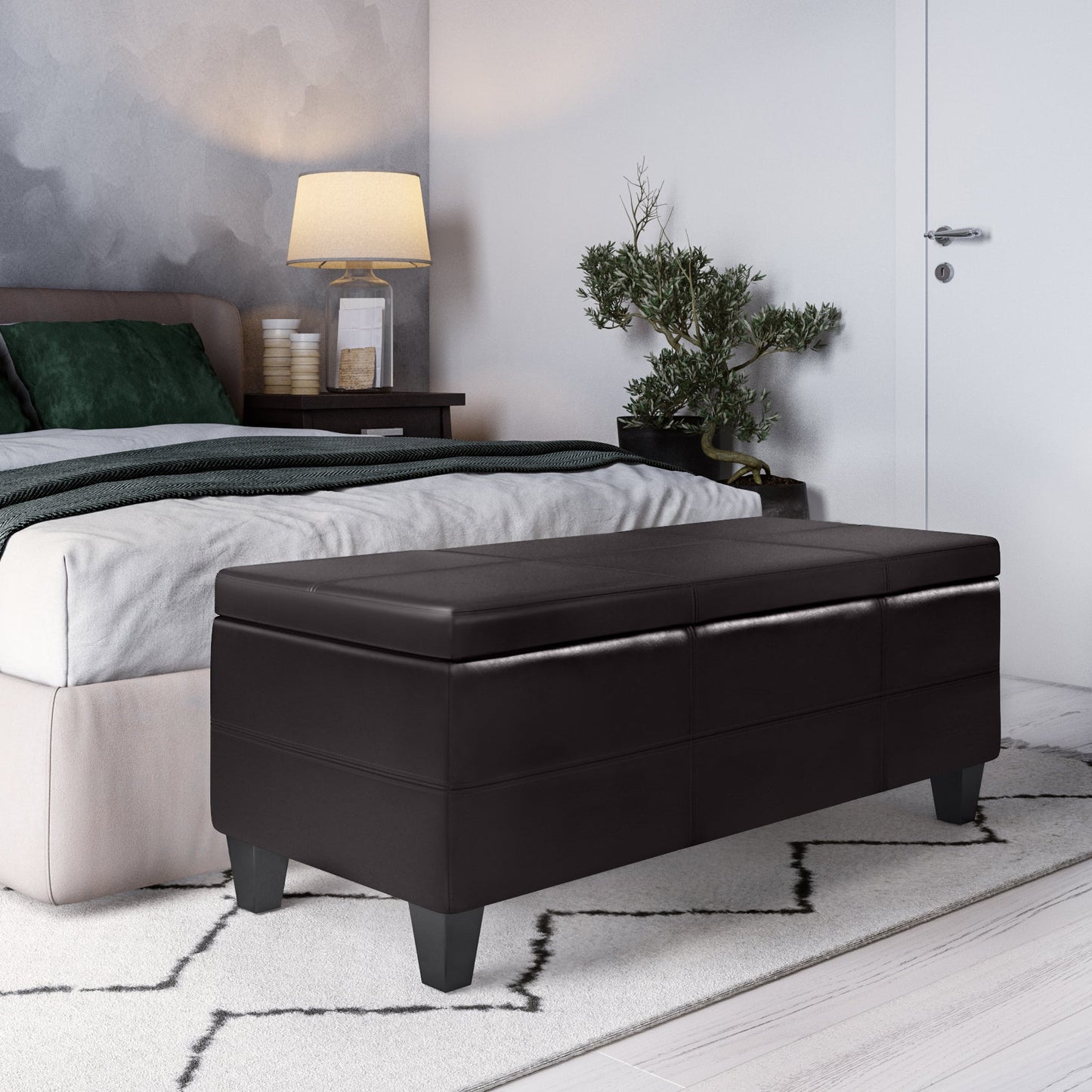 Afton Storage Ottoman Bench - Tanners