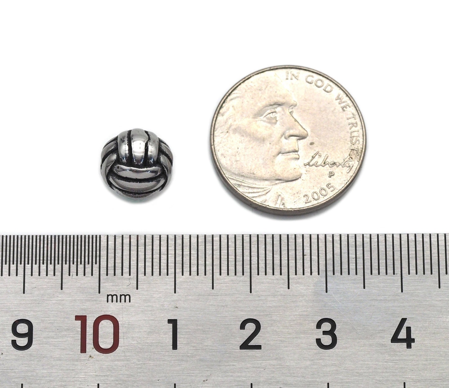 Stainless Steel Round Ball Spacer Beads, Sku#LX132