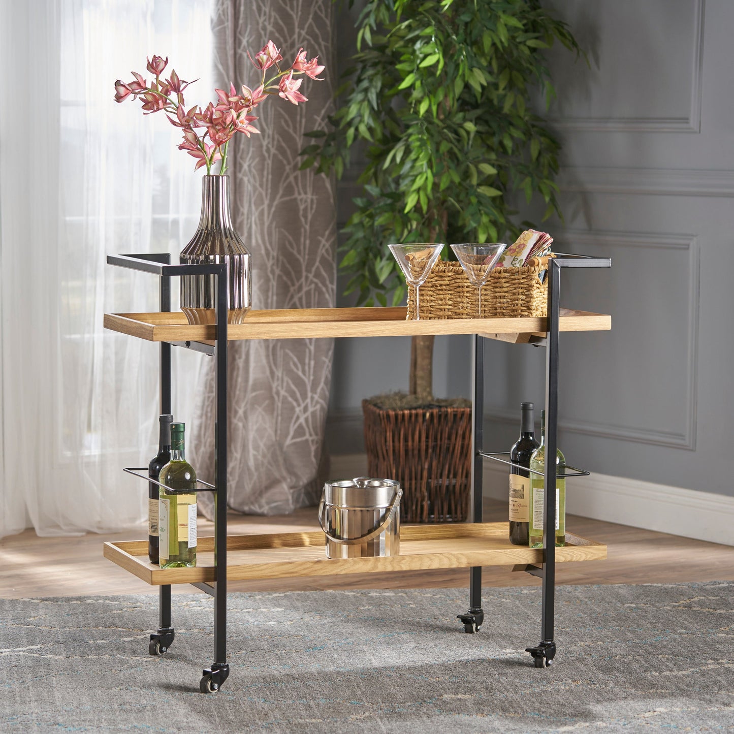 Modern Industrial Bar Cart