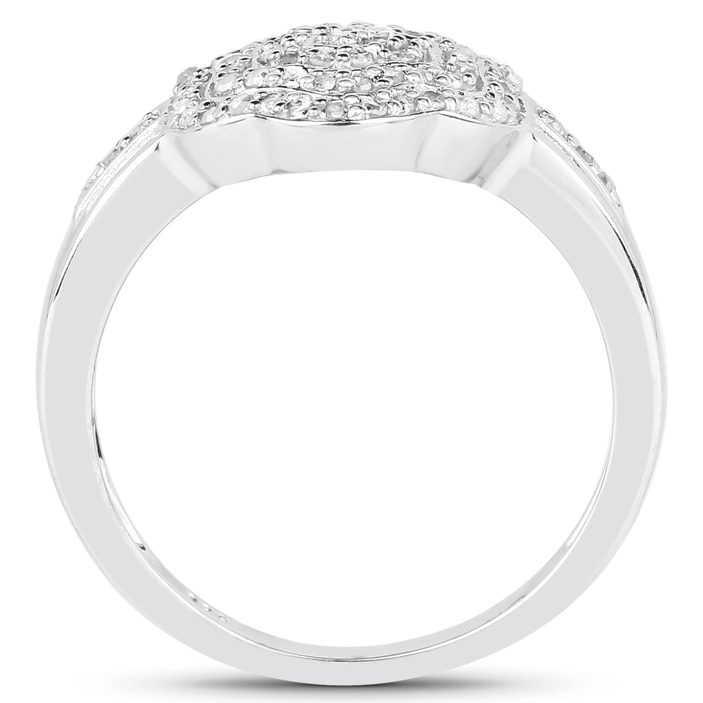 14K Yellow Gold Plated 0.29 Carat Genuine White Diamond .925 Sterling Silver Ring