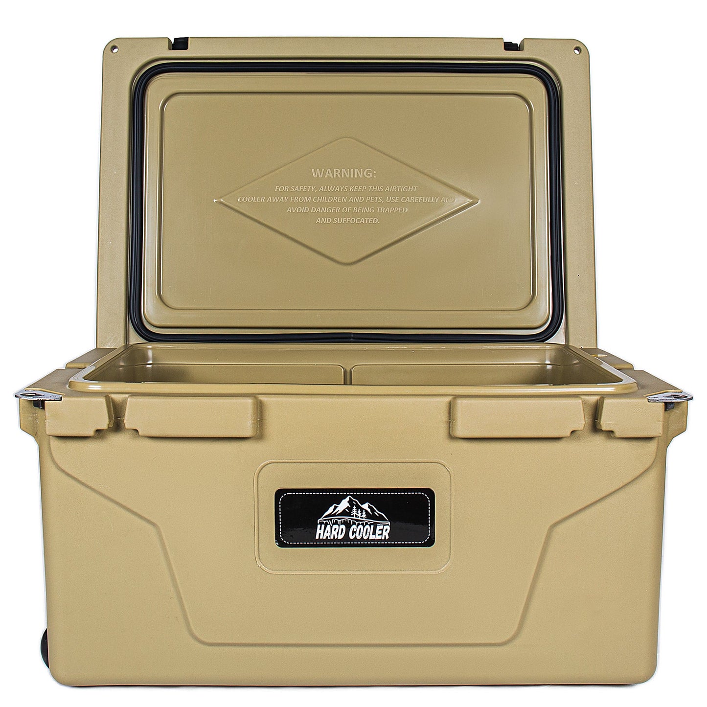 110 Quart Khaki Cooler, Rotomolded Insulated Ice Chest