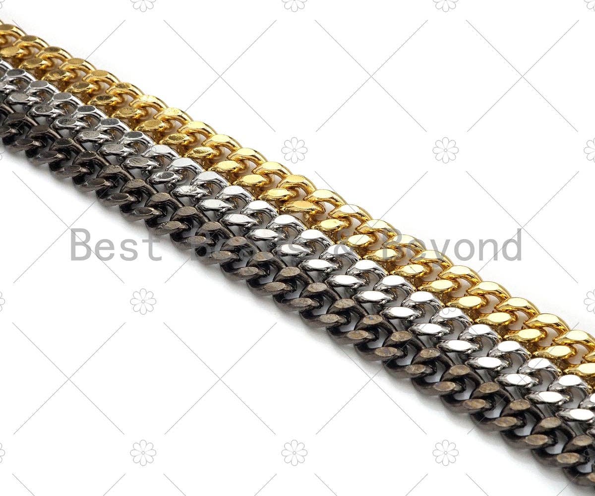 3mm/4mm/5mm/6mm/7mm Cuban Curb Chain by Yard, sku#M290