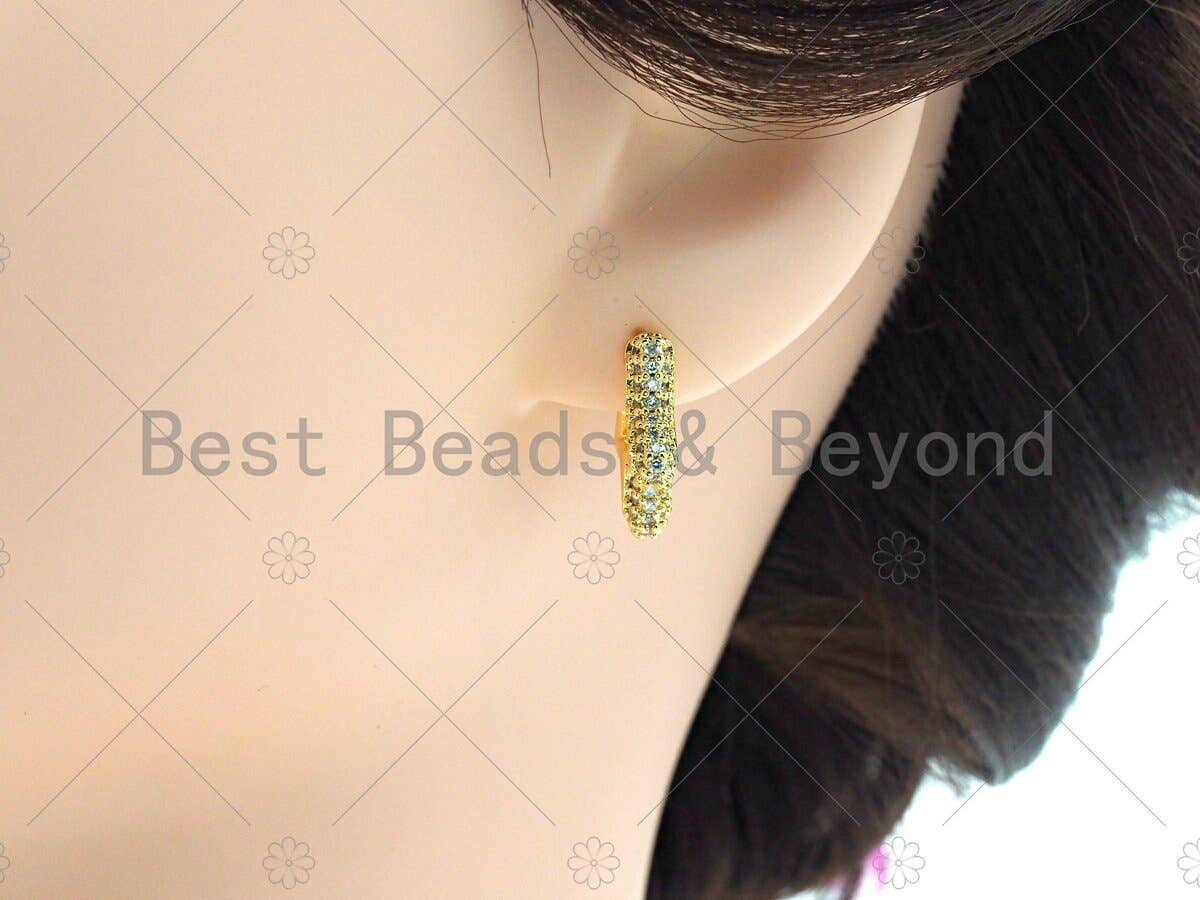 Fully CZ Star Cuff Earrings, Sku#O36