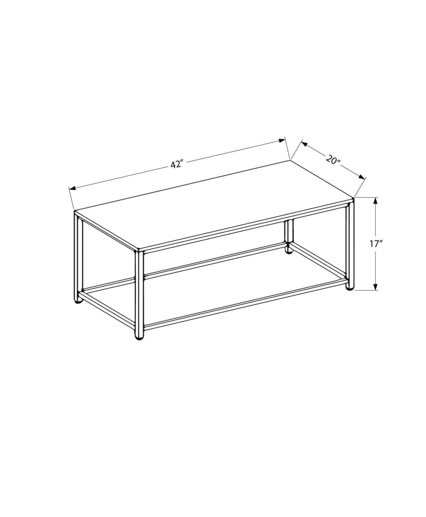 Rectangular Coffee Table with Mosaic Tile Top