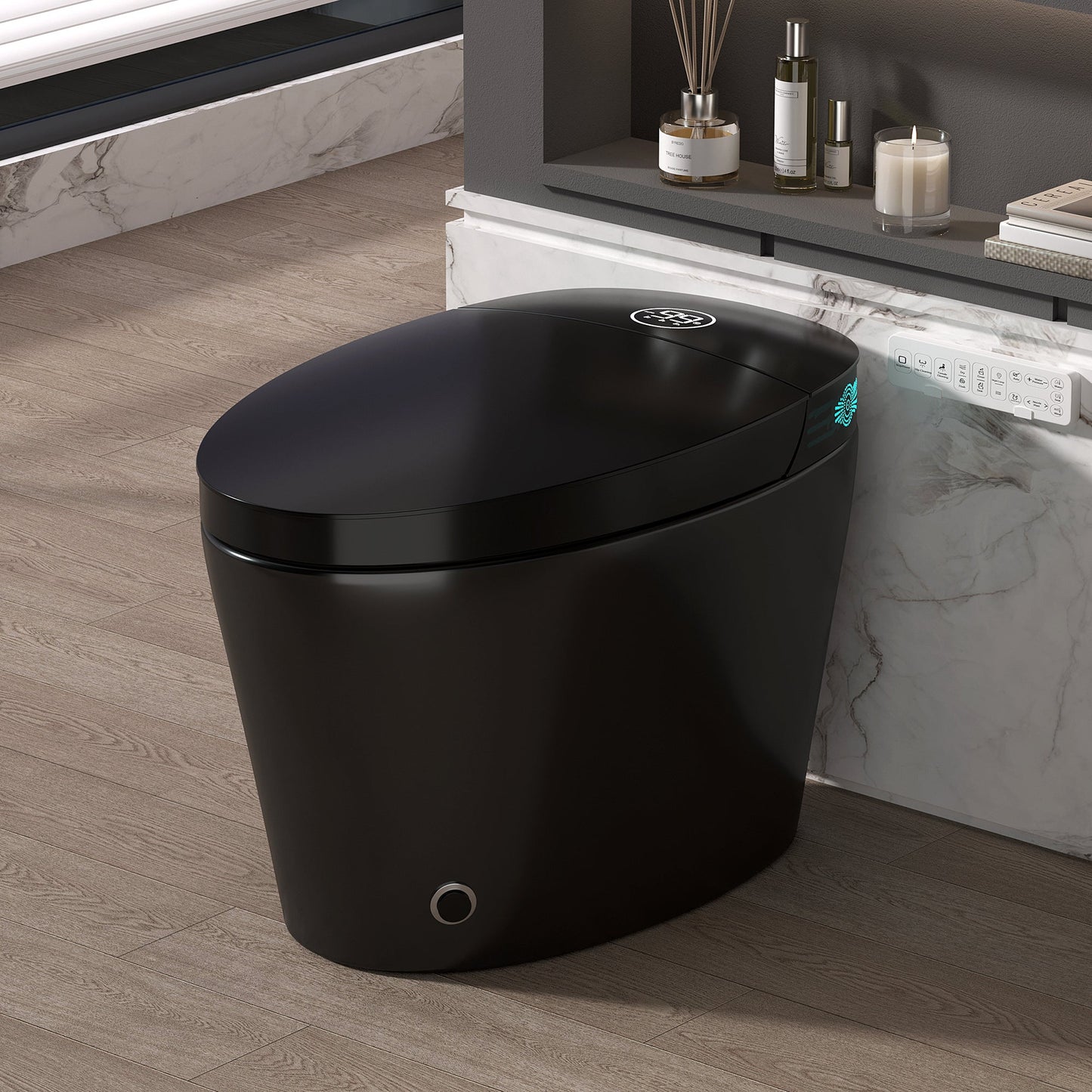 Smart Toilet with Bidet Built In - Black