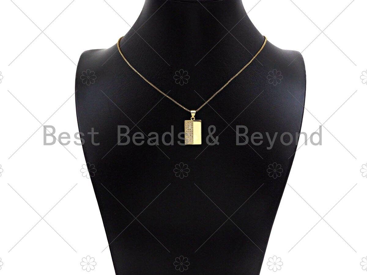 CZ Micro Pave Round/Heart/Rectangle Pendant/Charm,Half CZ Medallion Charm, Necklace Bracelet Charm Pendant,18x20/19x19/12x21mm, Sku#LK244
