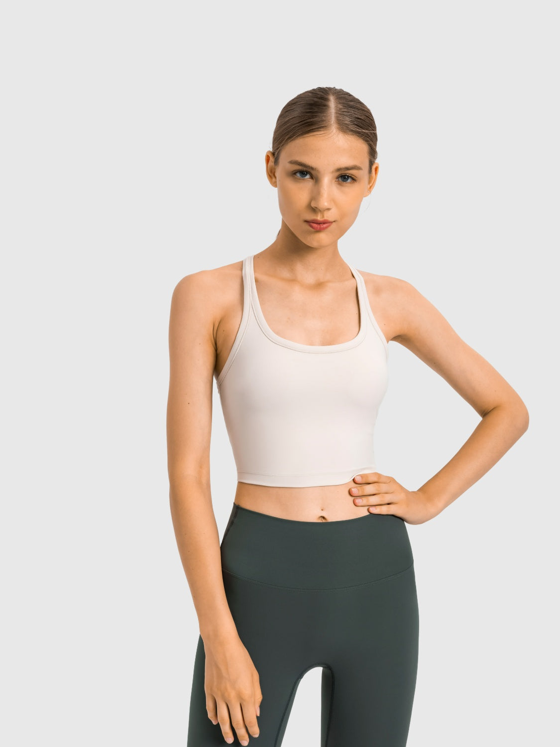Millennia Scoop Neck Active Tank with Detachable Chest Pads