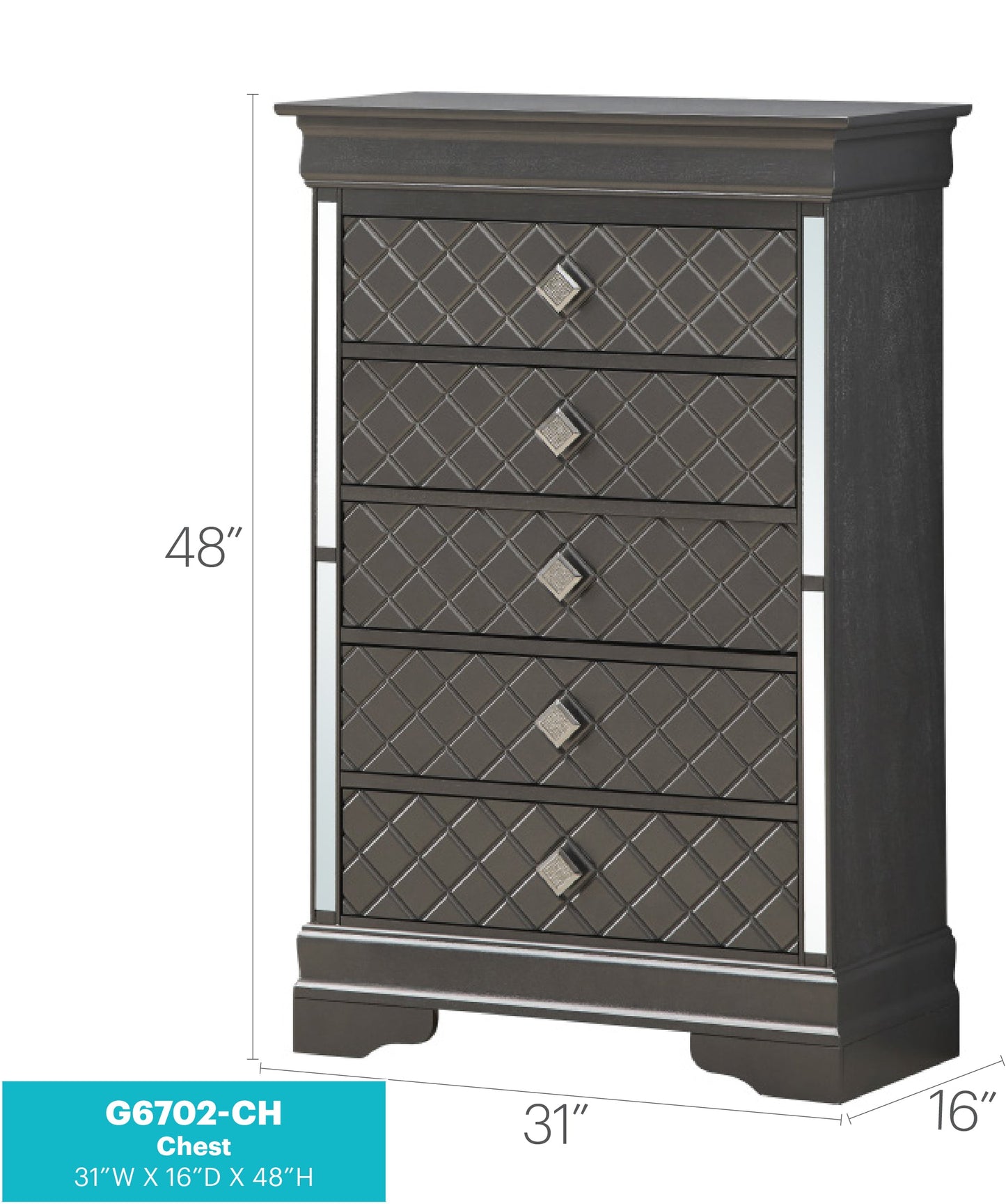 Verona G6702-CH Metallic Chest