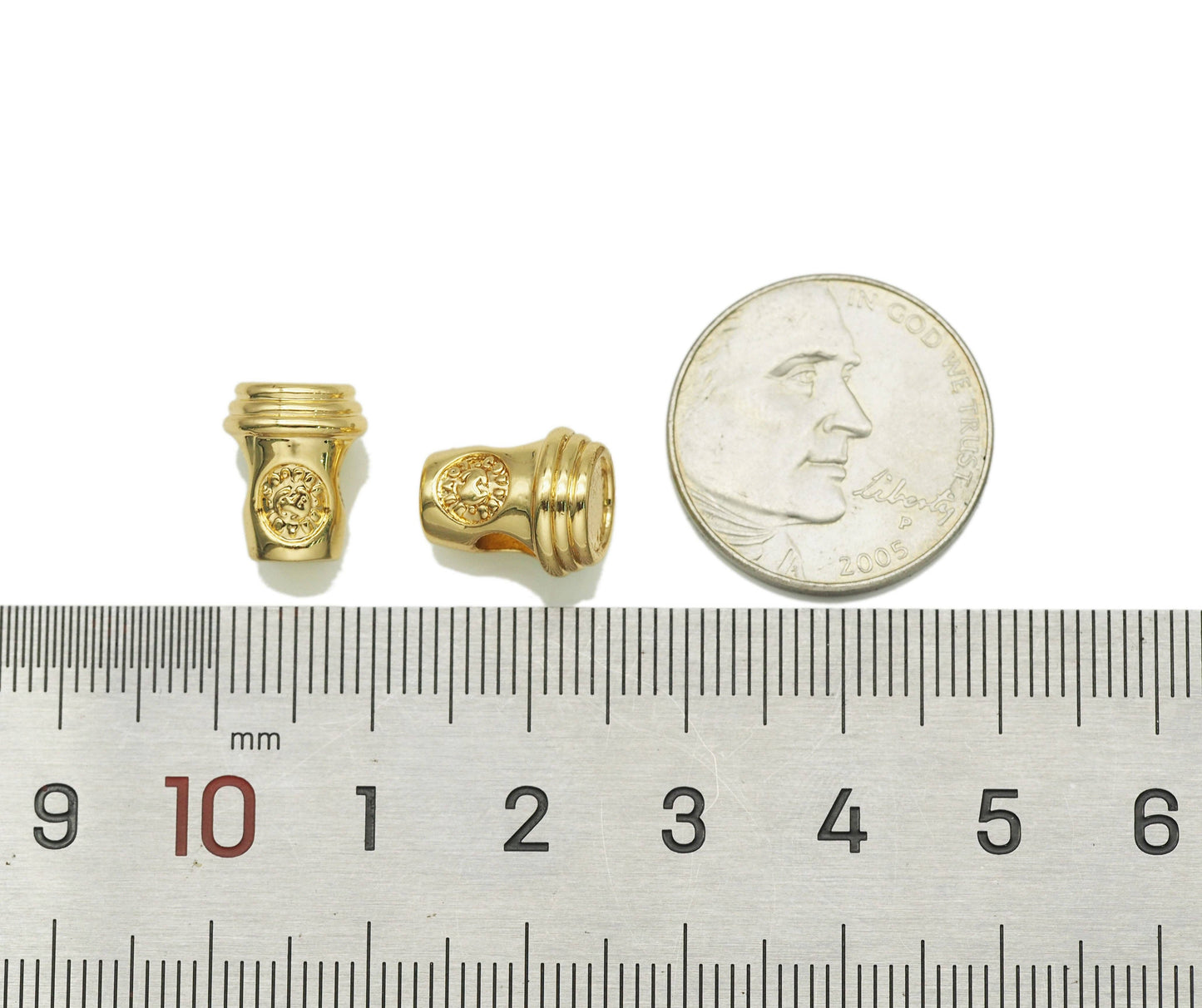 Coffe Cup Large Hole Charms, Sku#LD197