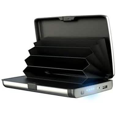 eCharge Wallet Deluxe : batterie externe portable et étui pour cartes de crédit