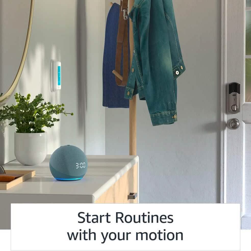 Echo Dot (4th Gen) | Smart Speaker With Clock and Alexa  (Refurbished)