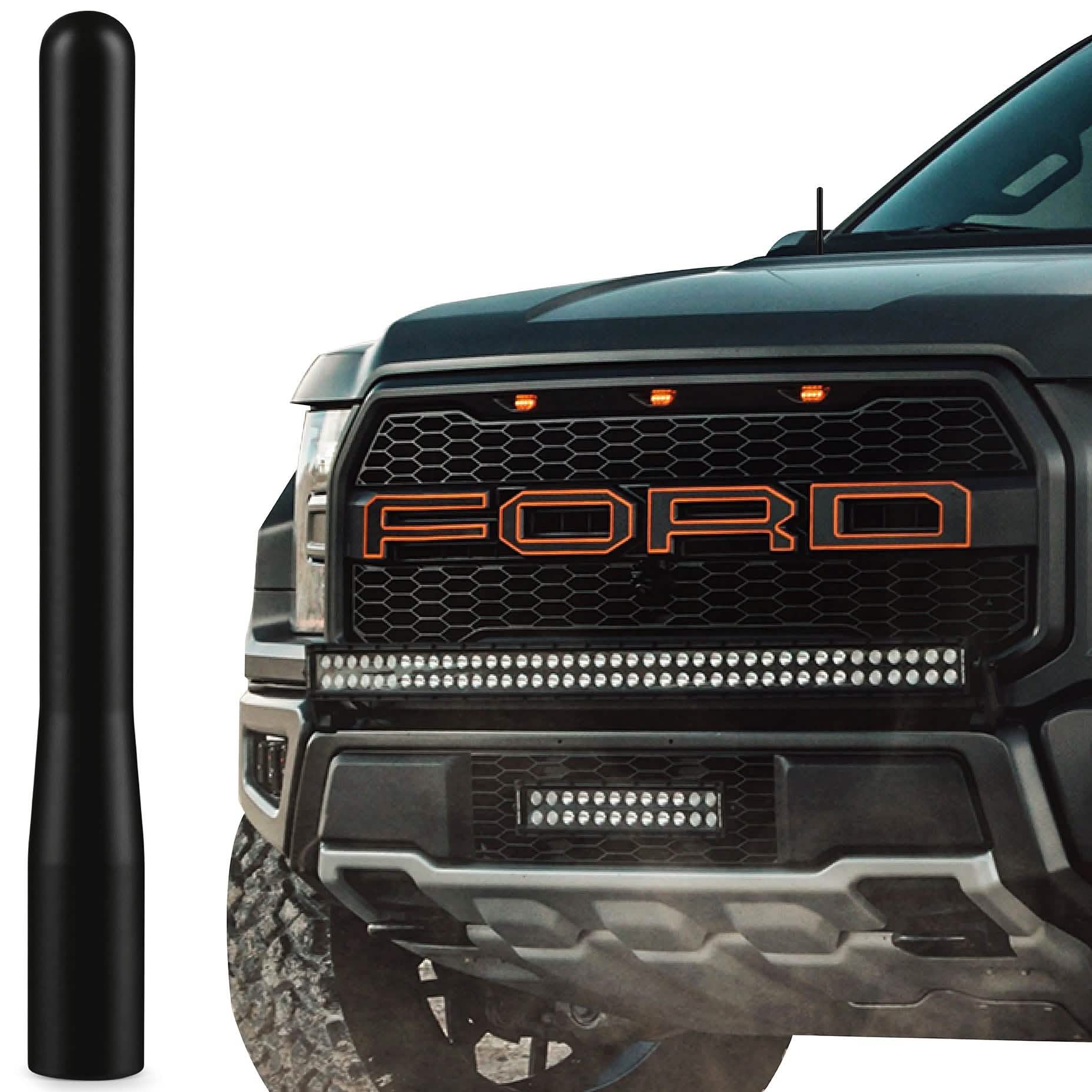Antenne EcoAuto compatible avec Ford F150 F250 F350 Super Duty, Bronco, Raptor et Dodge RAM Truck Antenne Courte