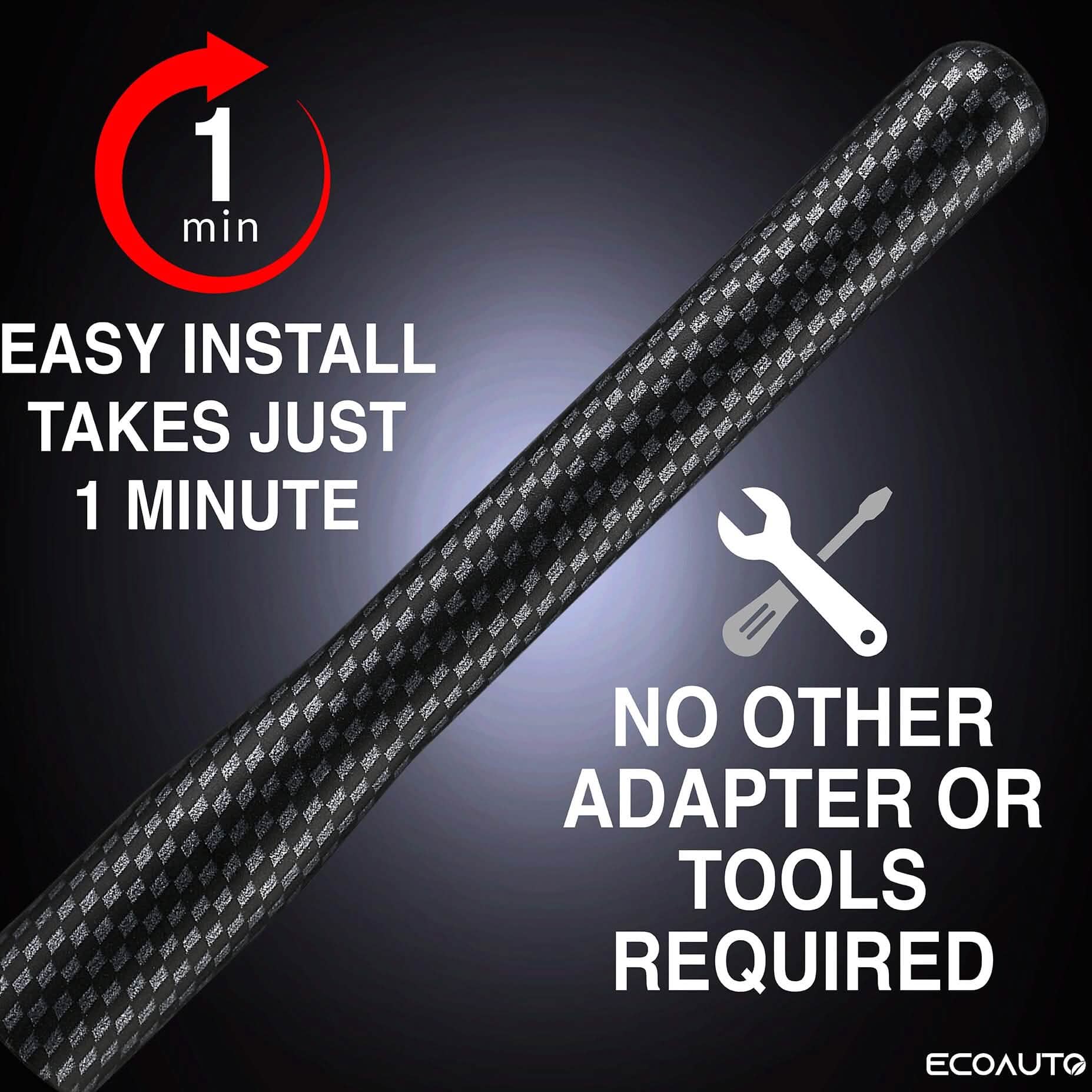 Antenne EcoAuto compatible avec Ford F150 F250 F350 Super Duty, Bronco, Raptor et Dodge RAM Truck Antenne Courte