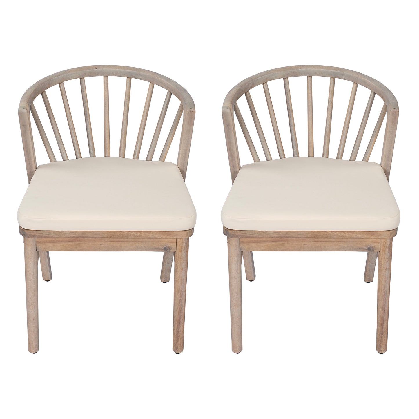 Outdoor Dining Chairs Set of 2, Acacia Wood Patio Chairs