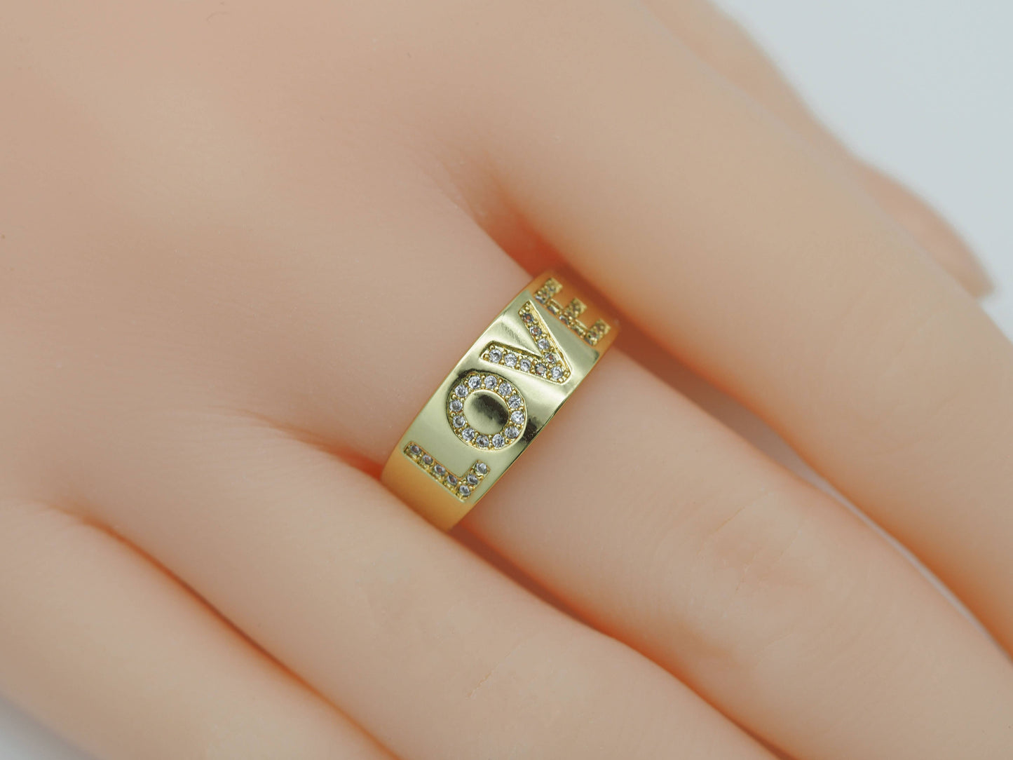 Gold Love Band Ring, SKU#LK574