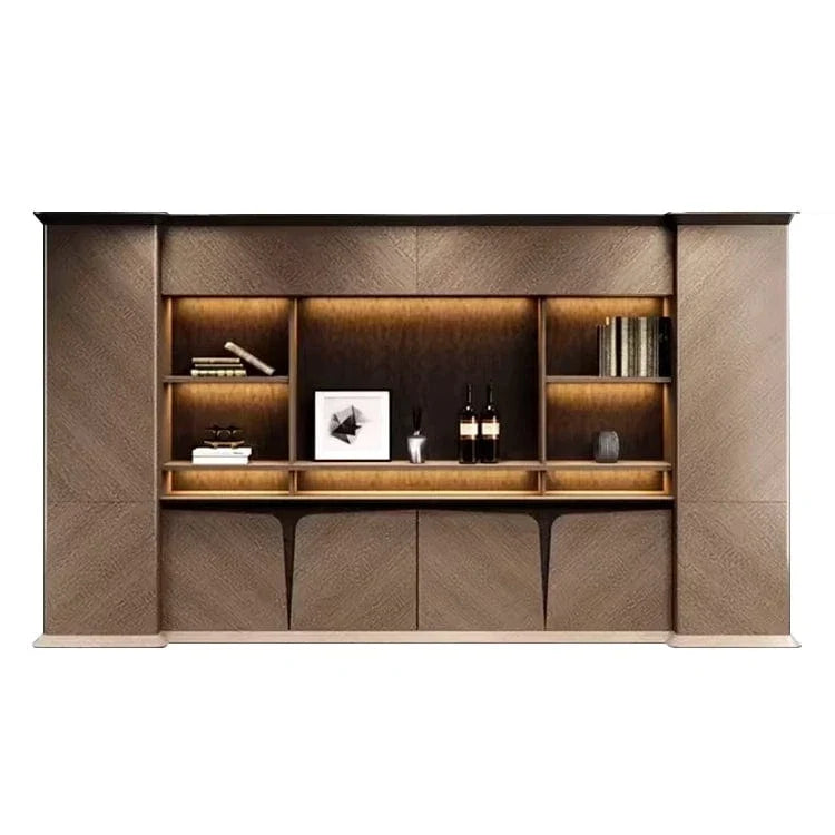 Brandy · Office Shelves w/ Integrated Lighting & Storage