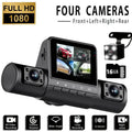 Enregistreur vidéo numérique de voiture 4 canaux – Avant 1080P, Latéral et Arrière 720P, Vision Nocturne