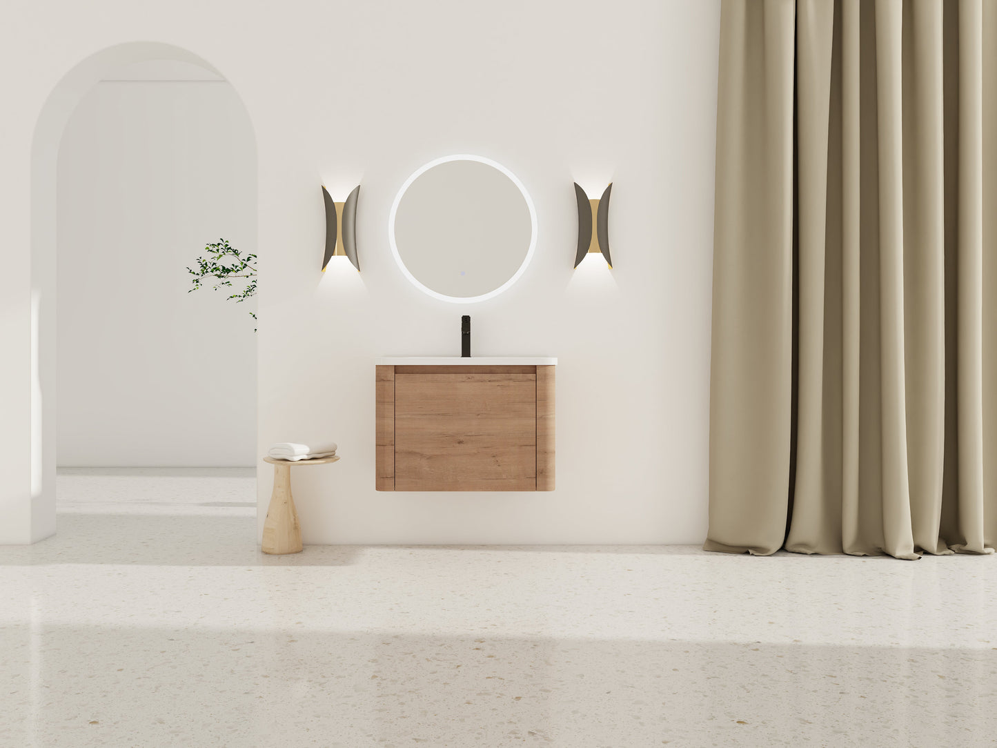 28'' Wall-Mounted Bathroom Vanity