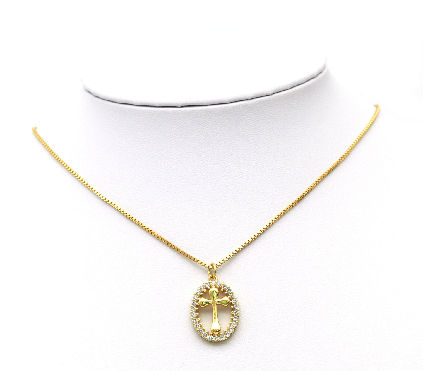 CZ Cross Charm, Sku#JL89