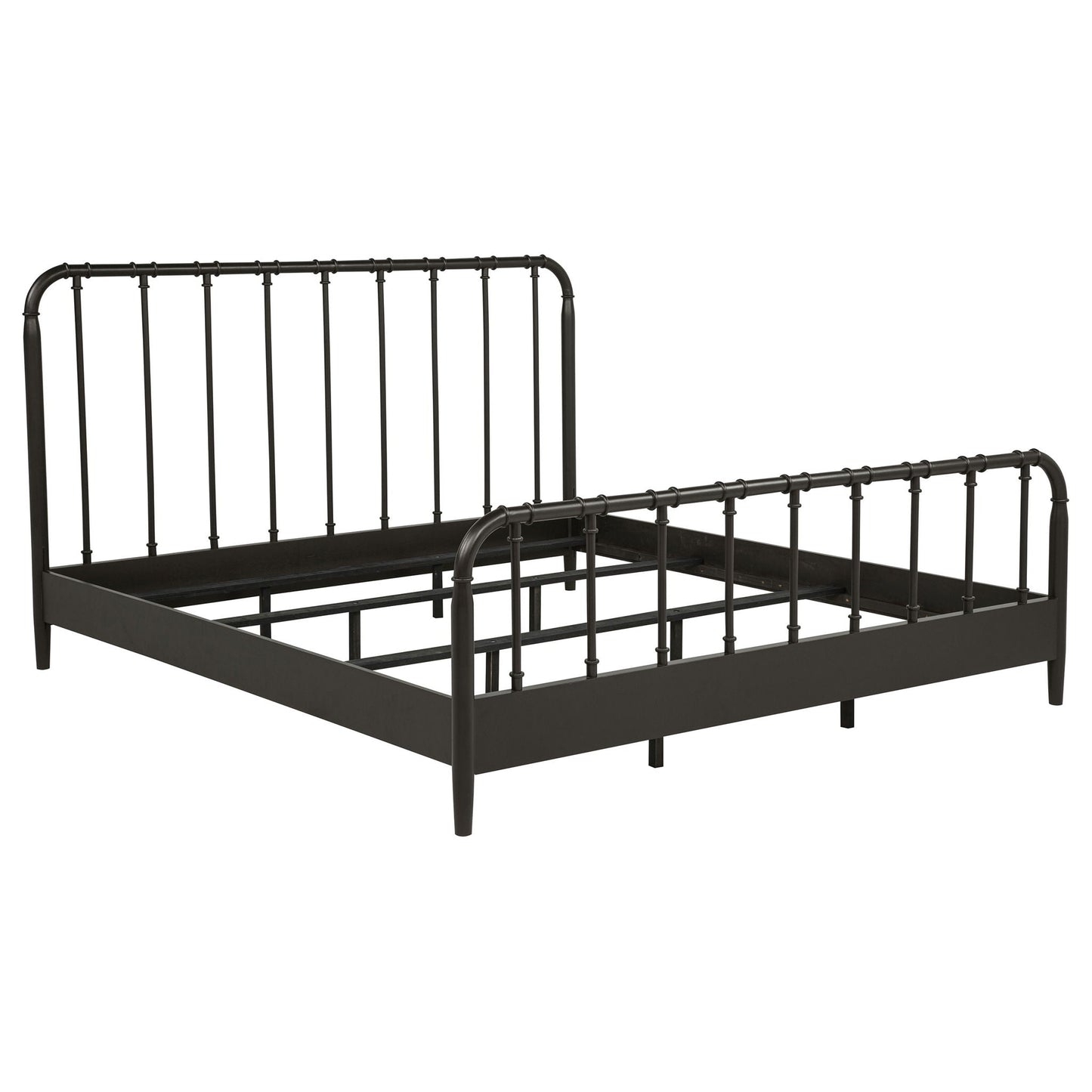 Rocco All Wood Water Pipe Open Frame Eastern King Bed Dark Bronze