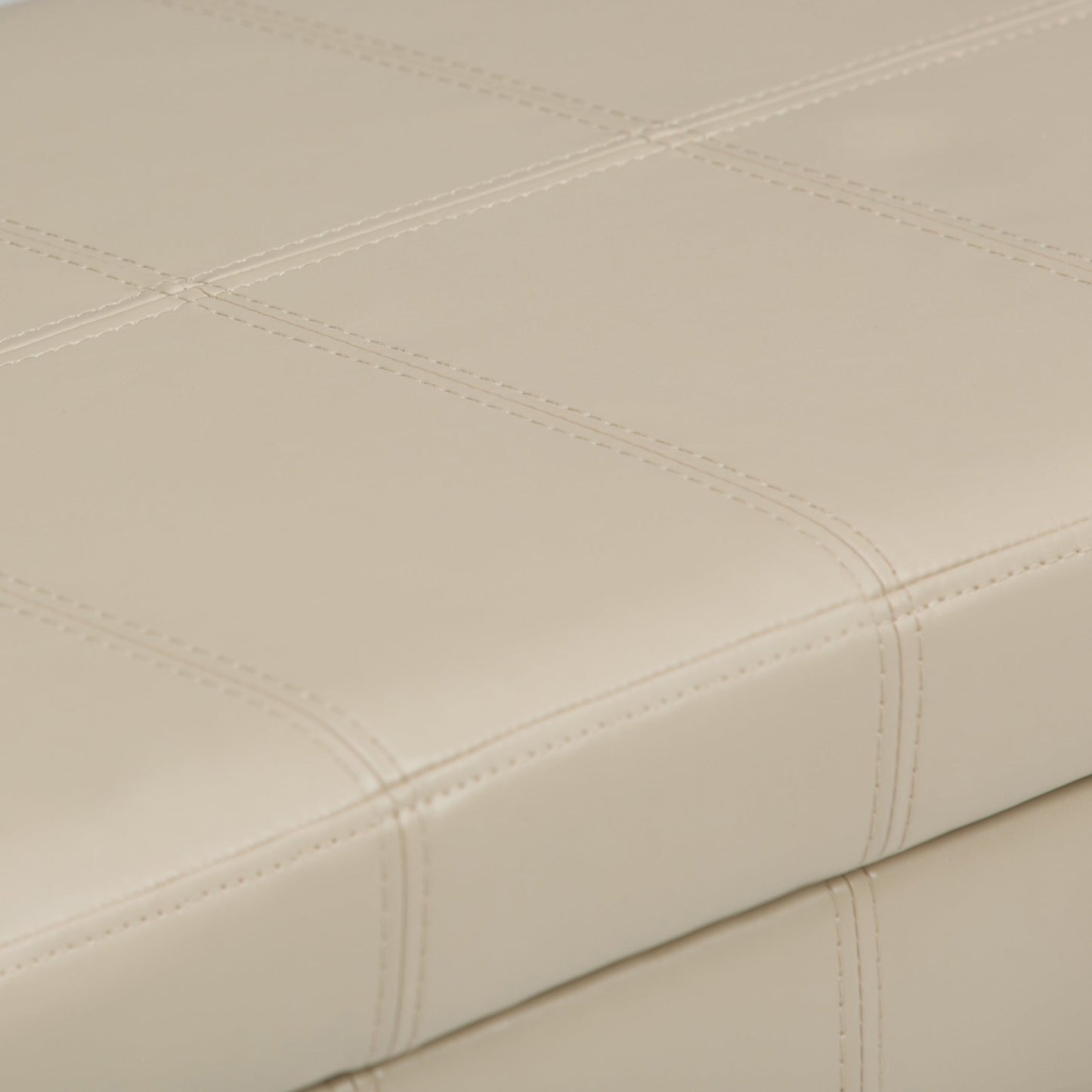 Amelia 33 Inch Wide Storage Ottoman Bench in Satin