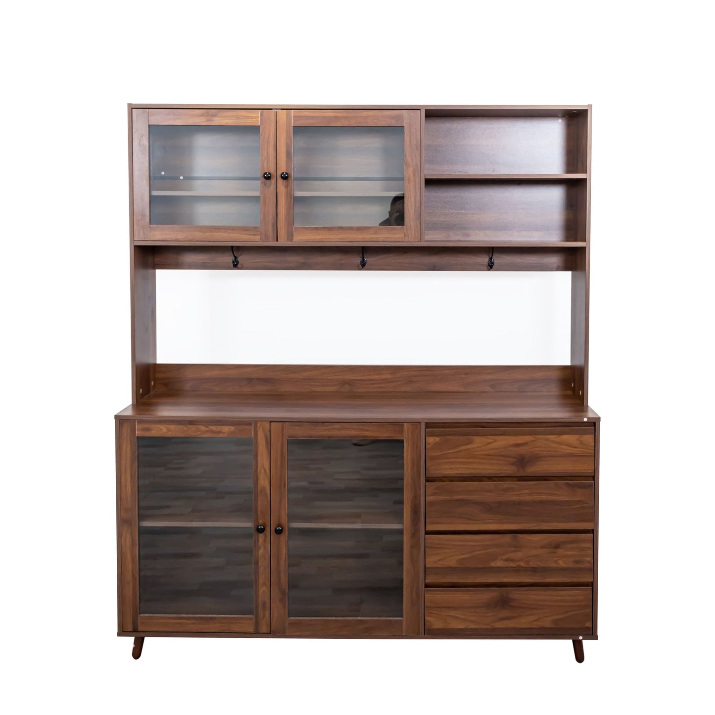 63" W Large Kitchen Hutch Cabinet